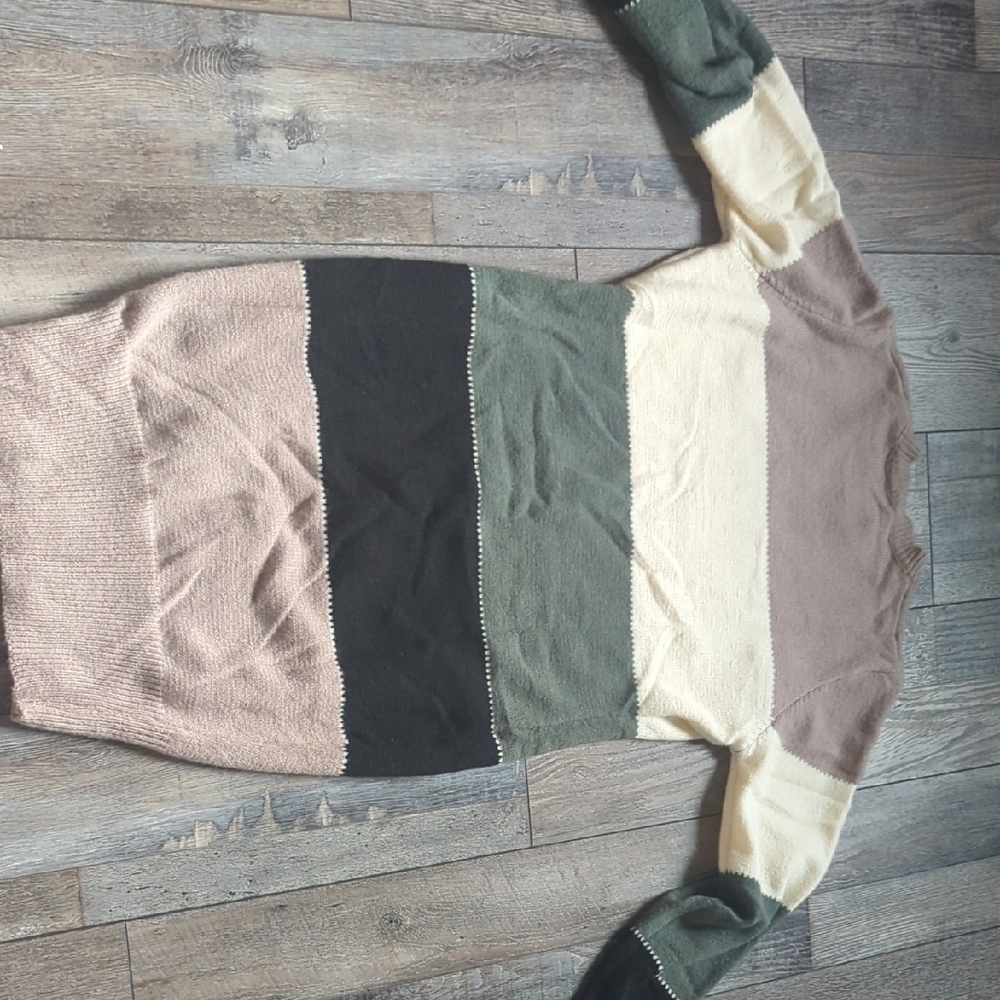 Cupshe Multicolor Crew Neck Sweater